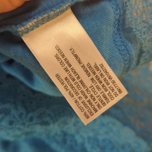 Mossimo y2k lacy top blue women's size XL Bella Swan - Picture 6 of 8